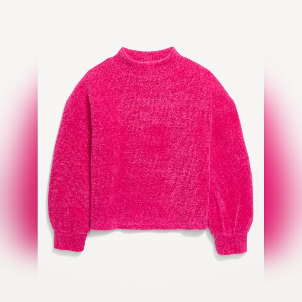 OLD NAVY Cozy Mock-Neck Chenille Sweater for Girls, Small